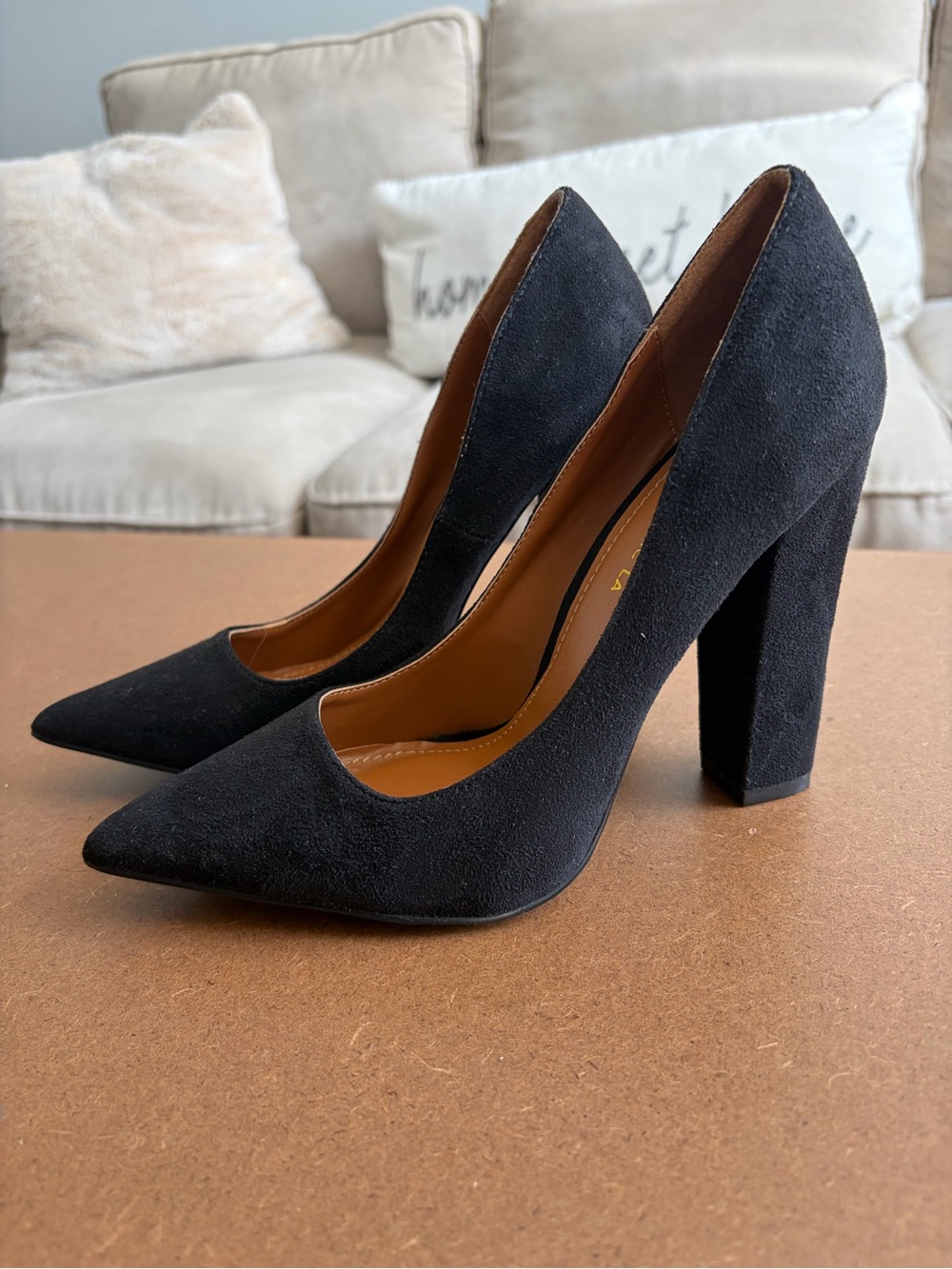 Classic Black Pointed-Toe High Heels